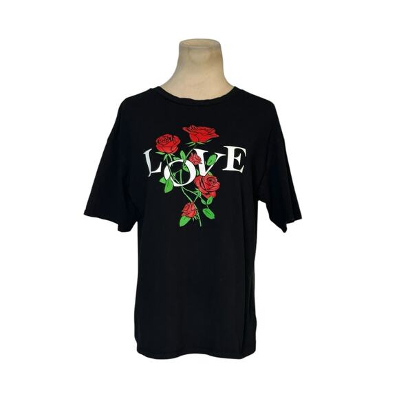 Ragdoll black Love print short sleeves t shirt size Large - Picture 1 of 10